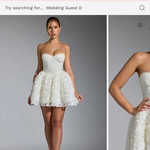 Oh Polly White Strapless Dress